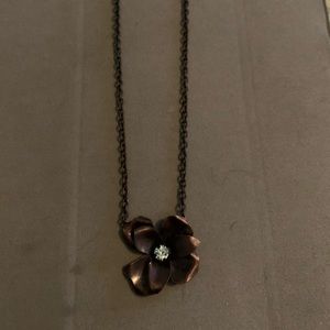 Rare retired Sabika brass flower necklace